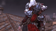 Ezio assassinating the first arquebusier