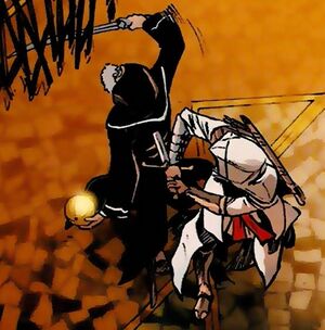 AC1 Desmond Altaïr assassinating Al Mualim.jpg