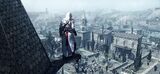 Altaïr observes Acre from a viewpoint.
