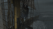 Haytham climbing the mast