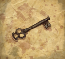 The key found in the bedroom of Professor Marcel.