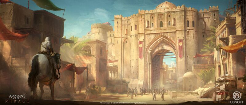 File:ACMir Baghdad Round City Gates - Concept Art.jpg
