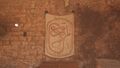 A banner of the Order of the Ancients in one of the buildings.