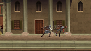 Ezio fighting a guard