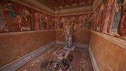 The interior of the temple