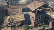Closeup view of the toll house