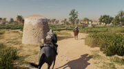 Basim following Roshan to the caravanserai