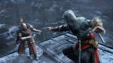 Ezio assassinating Leandros.