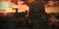 Close up of the castle