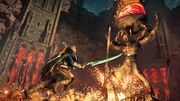 Odin wielding Gramr against Hjalmgunnar