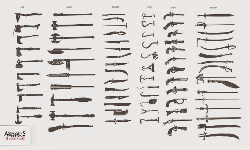 File:AC4 Multiplayer Weapons Icons - Concept Art.jpg
