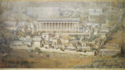 Sanctuary of Apollo at Delphi, aquarelle by Albert Tournaire (1862-1958) / 1894 (Modern period)