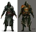 Concept art of the Ezio's armor sets.