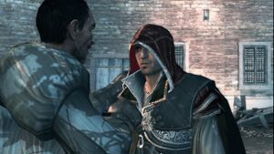 Ezio Bartholomäus talking after the dead of Silvio and Dante.jpg