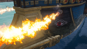 The ship testing the new weapon