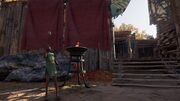 A child at the entrance of the amphitheater
