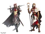 Concept art of Aquilus and Numa Al'Khamsin.