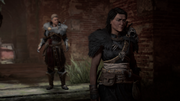 Eivor asking Nolwenn for her aid