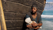 Natakas hiding while carrying Elpidios