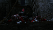 Haytham landing on and killing the guards