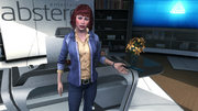 Melanie meeting the Helix analyst in her office