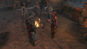Ezio speaking with one of the Romanies