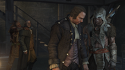 Ratonhnhaké:ton speaking to Adams
