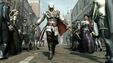 Ezio in public with his Hidden Blades.