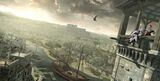 Ezio assassinating a guard on top of a Borgia Tower in Rome.