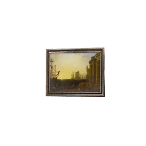 ACBFR DB Harbour Scene at Sunset by Claude Lorrin (Strange Painting).webp
