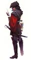 Early concept art of Aveline's Assassin outfit