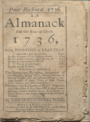 AC3 DB Poor Richard's Almanack 1736.png