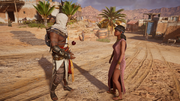 Bayek learning of the capture of Anen