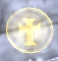 A gold Templar coin