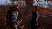 Eivor and Moira talking about Halfdan