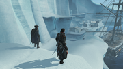 Gang members camped in the Arctic