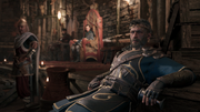Bárid wakes from his drunken sleep