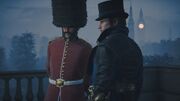 Abberline meeting Jacob on Buckingham Palace's rooftop