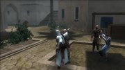 Altaïr assassinating one of the duelists