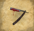 The bloody razor.