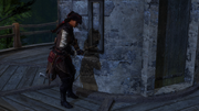 Aveline sabotaging the lighthouse