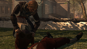 Edward taking Ruggiero's coat