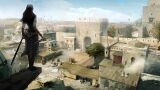 The Vanguard, looking over the city of Rhodes from above. Here she wields a long sword and a dagger.