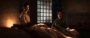 Naoe and Tomiko discusses Nagato's injuries