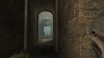 Ezio eavesdrops on the guards.