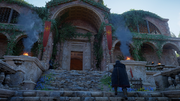 Eivor arriving at the Ealdorman's house