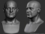 Head sculpts of a young de la Serre