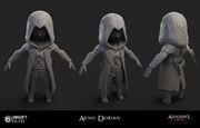 Uncolored 3D model of Arno Dorian