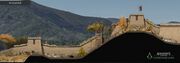 Concept art of the Great Wall in the Qin dynasty