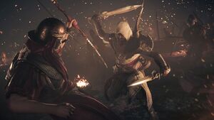 ACO HO Screenshot - Bayek Dual Blades Fight.jpg